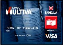 Tarjeta Prepagada Savella Banco Multiva